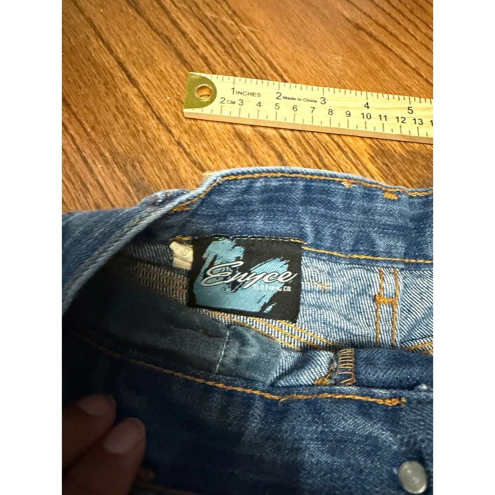 Enyce Boys Carpenter Denim Shorts Size 12 Blue Medium Wash Utility Streetwear